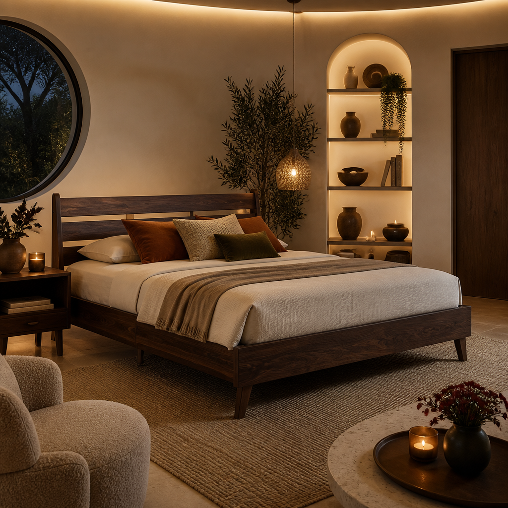 Signature Wood Bed Frame — lifestyle image 5