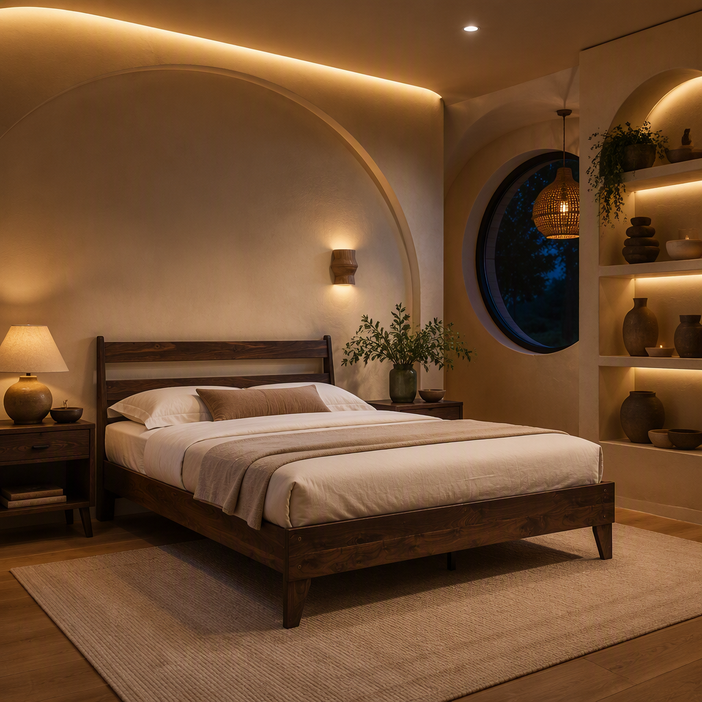 Signature Wood Bed Frame — lifestyle image 6