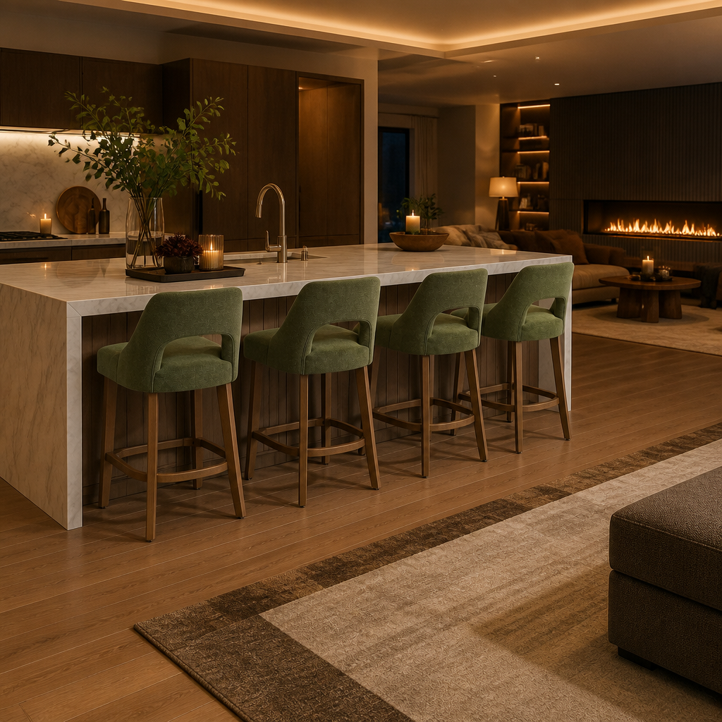 Stools Modern Wood Bar Stool lifestyle view 3