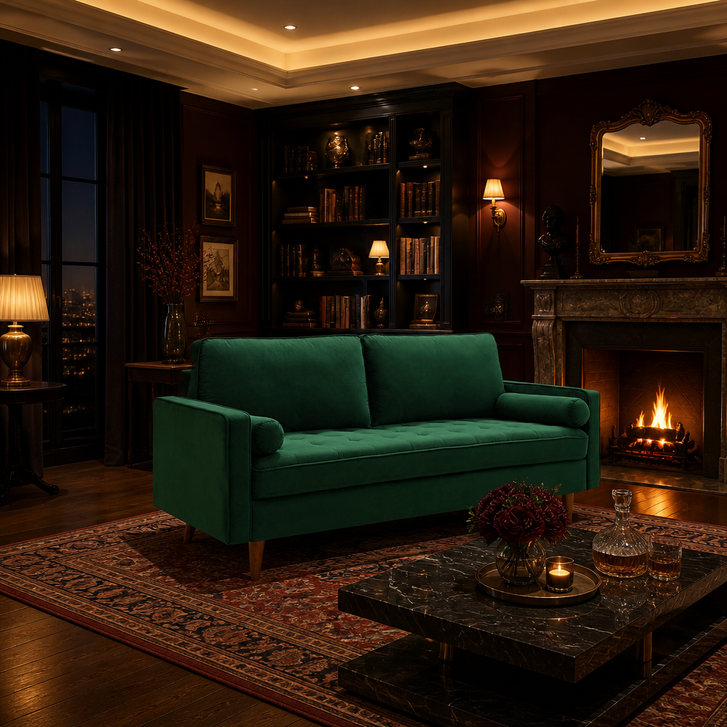 Valour Velvet Sofa — lifestyle image 2