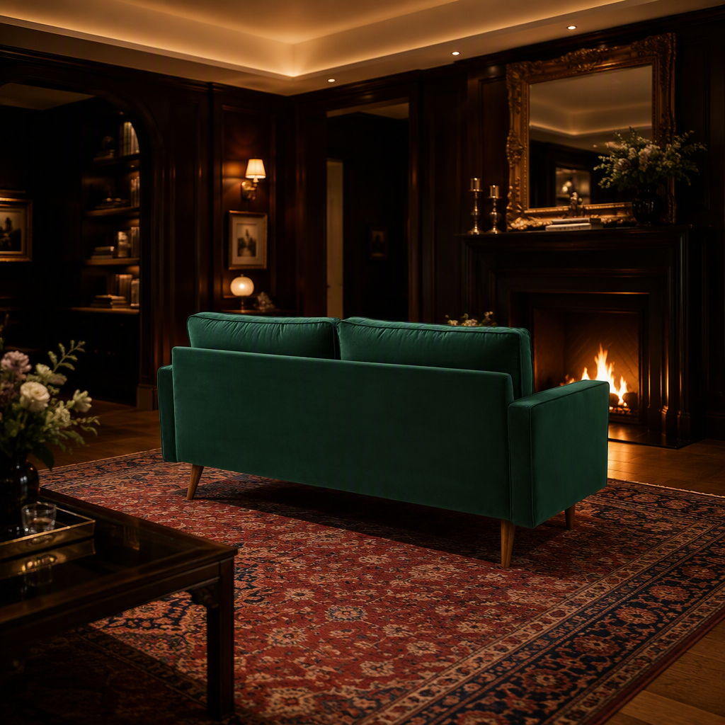 Valour Velvet Sofa — lifestyle image 3