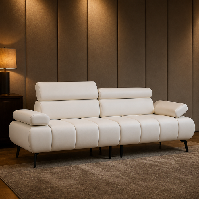 Vegan Leather Sleeper Sofa — lifestyle image 1