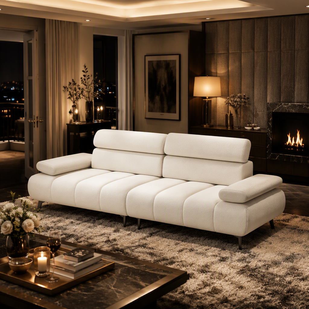 Vegan Leather Sleeper Sofa — lifestyle image 5