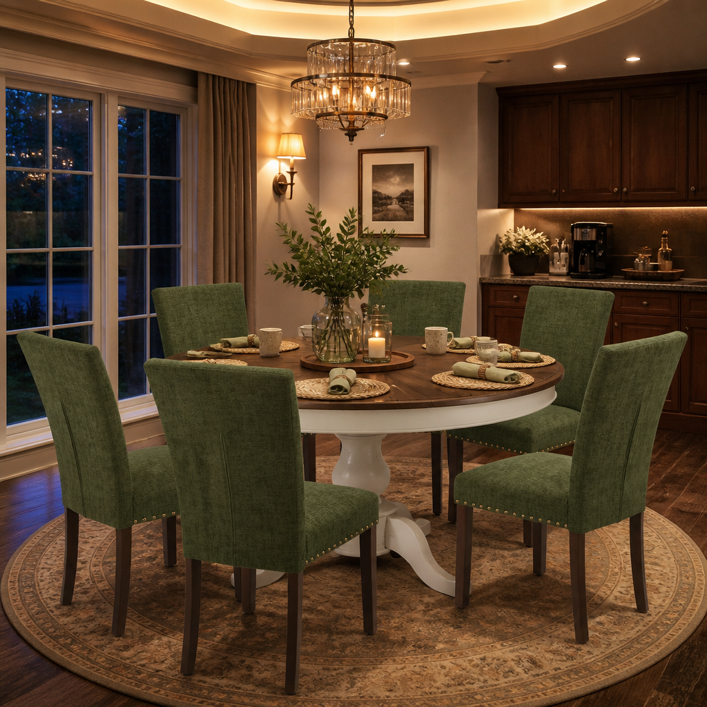 Upholstered Fabric Dining Chair lifestyle image 2