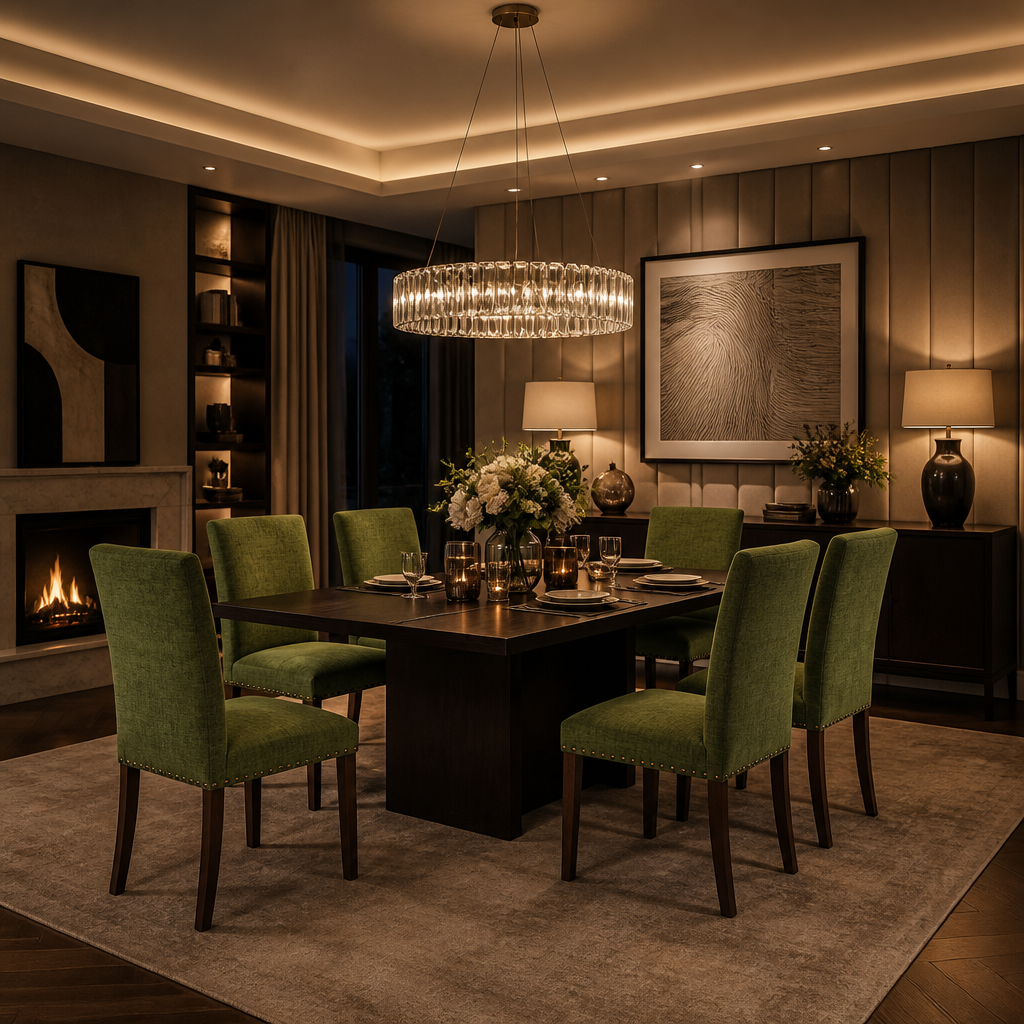 Upholstered Fabric Dining Chair lifestyle image 3