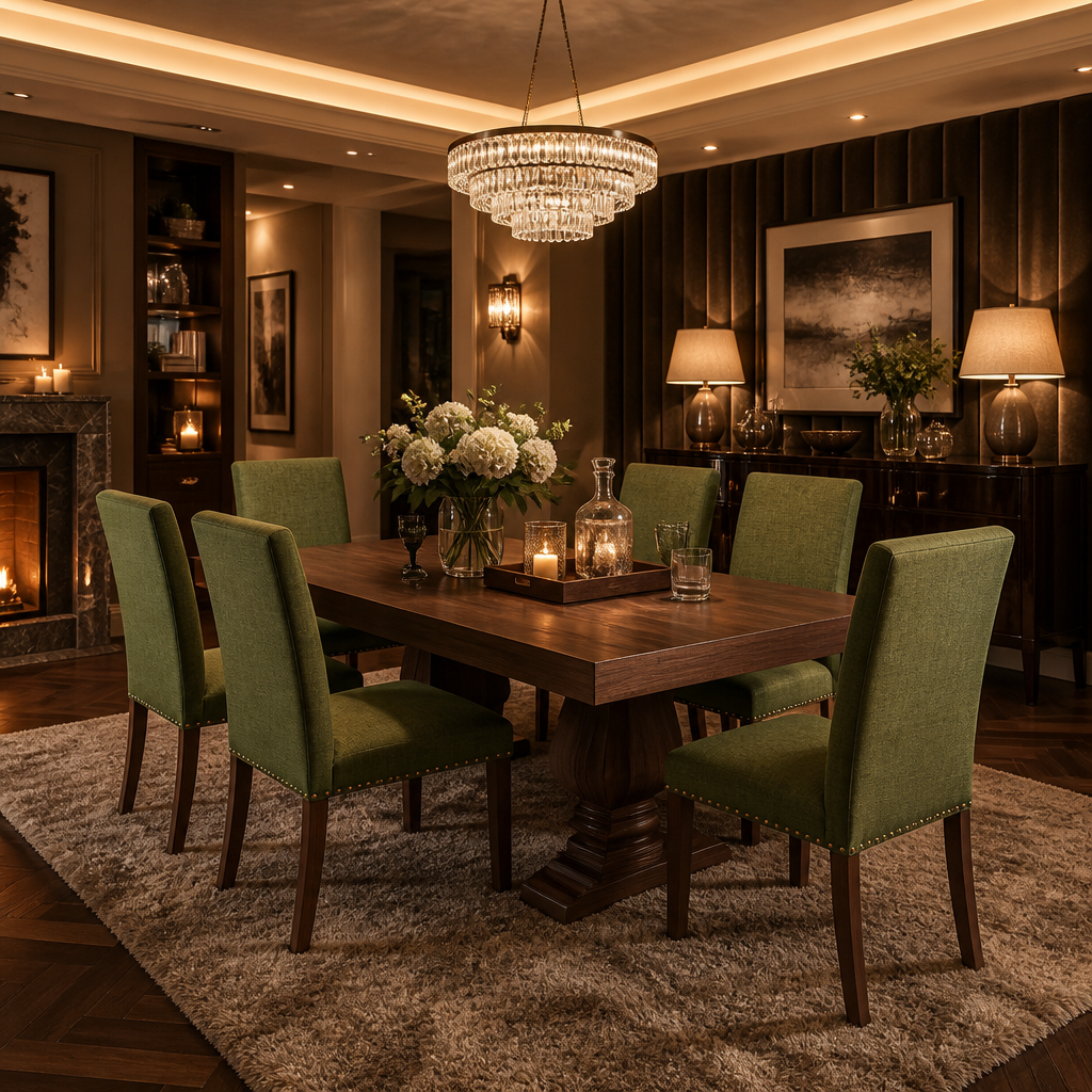 Upholstered Fabric Dining Chair lifestyle image 4