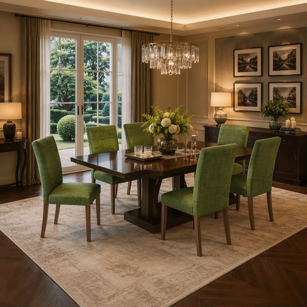 Upholstered Fabric Dining Chair lifestyle image 5