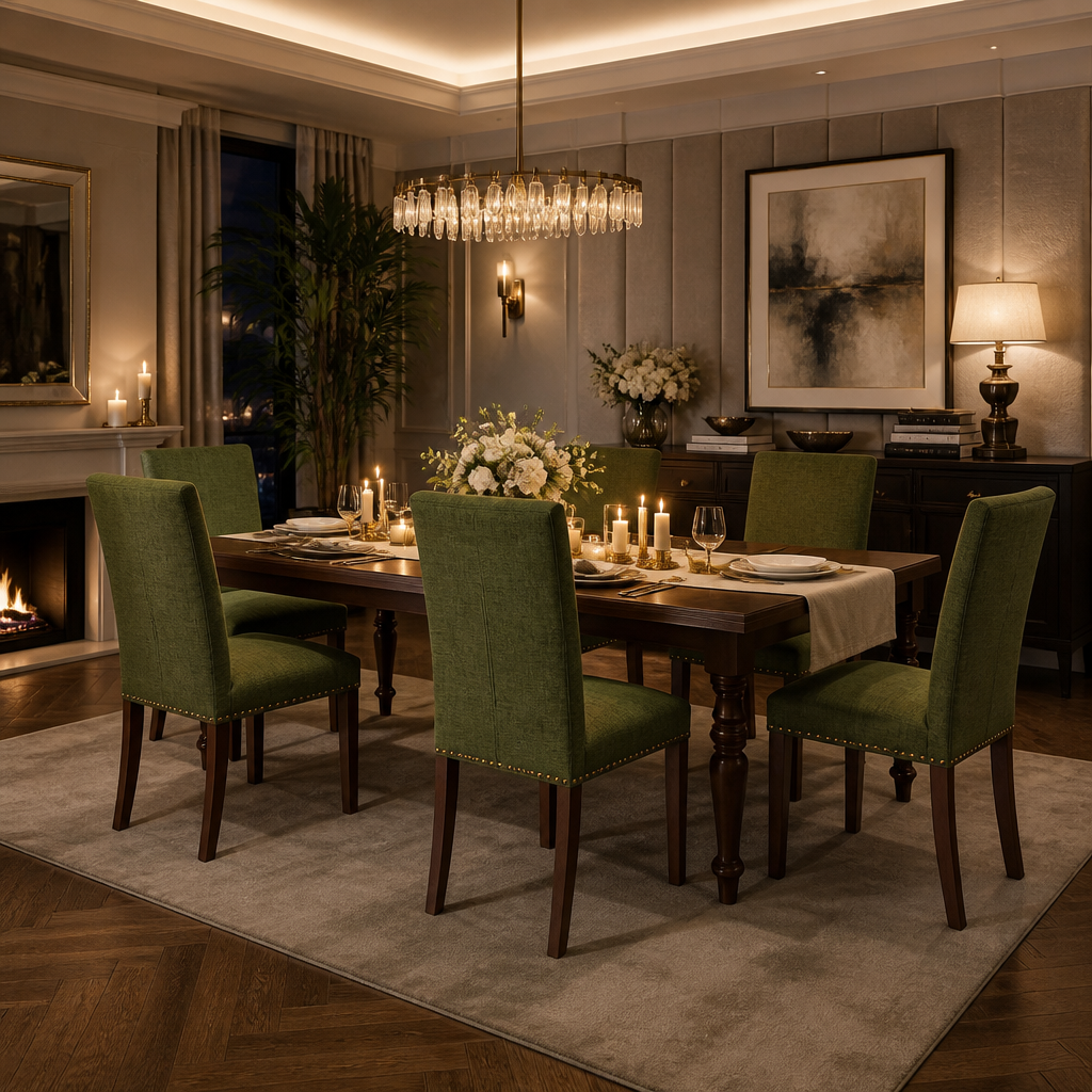 Upholstered Fabric Dining Chair lifestyle image 6