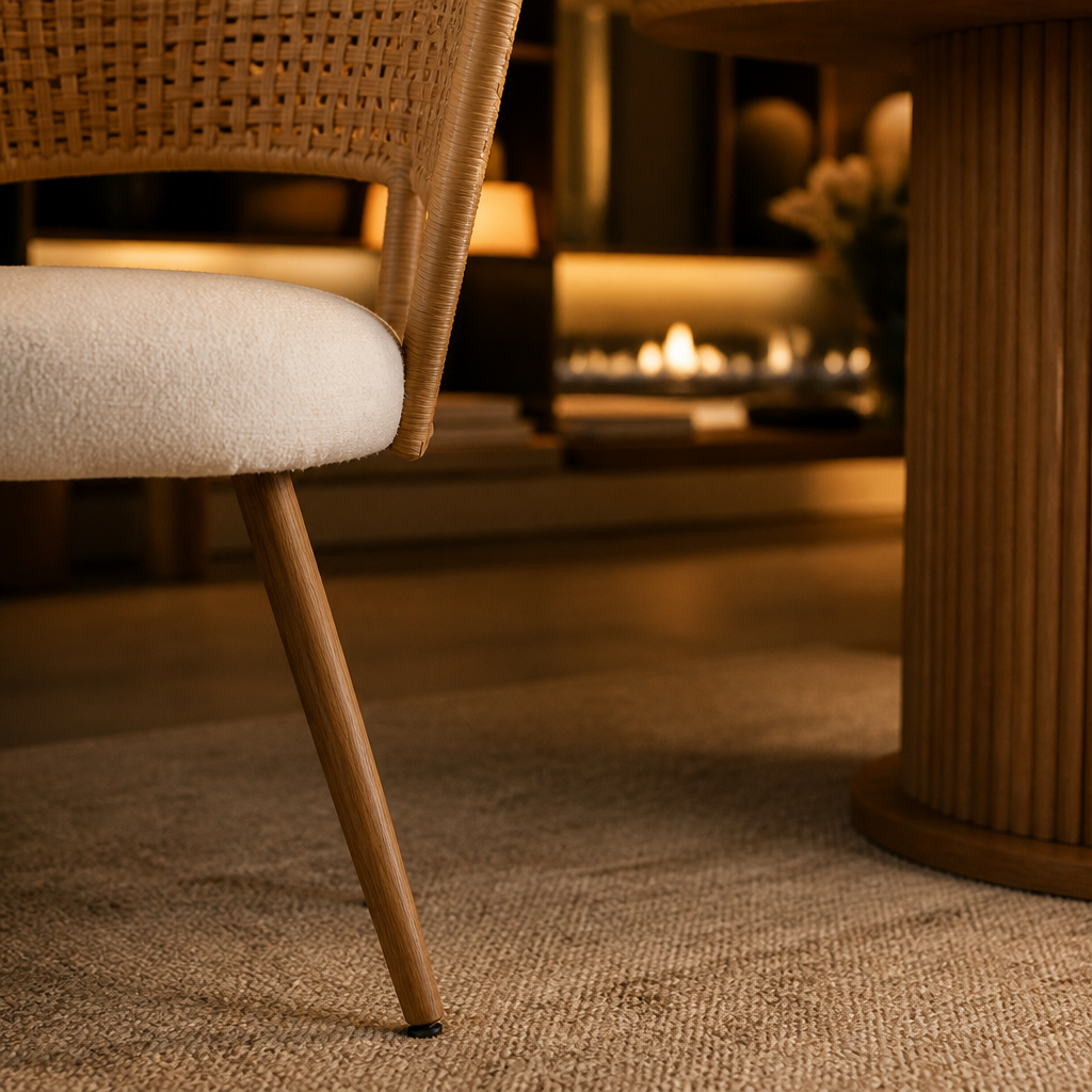 Wicker Farmhouse Rattan Dining Chair — lifestyle image 4