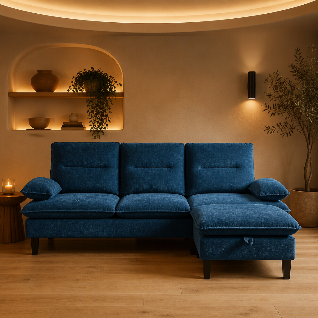 Sherpa Black Sofa — hero image 1