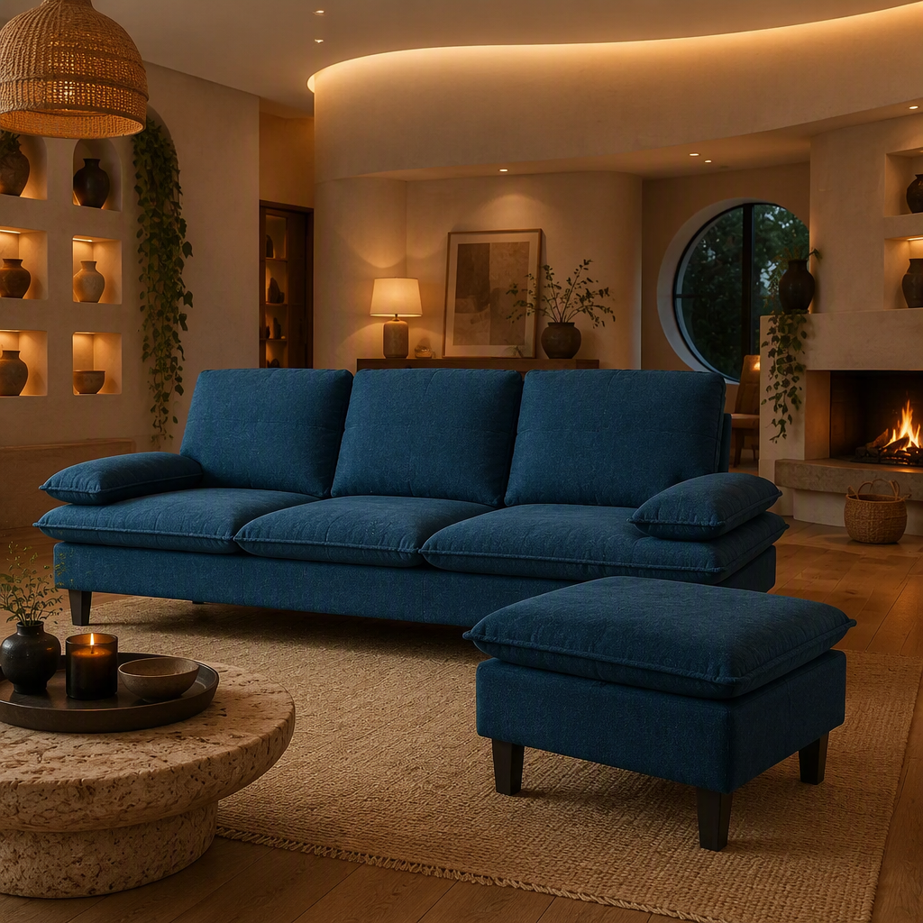 Sherpa Black Sofa — lifestyle image 4