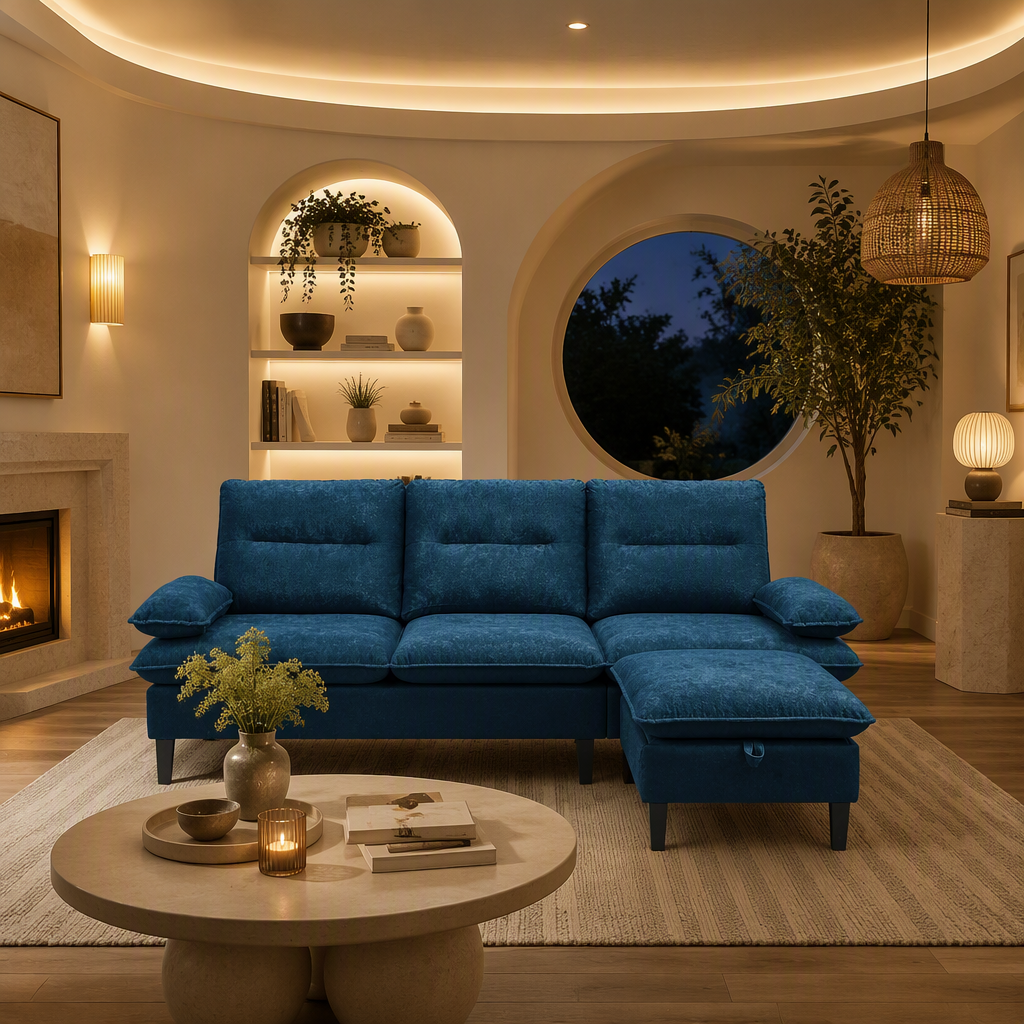 Sherpa Black Sofa — lifestyle image 5