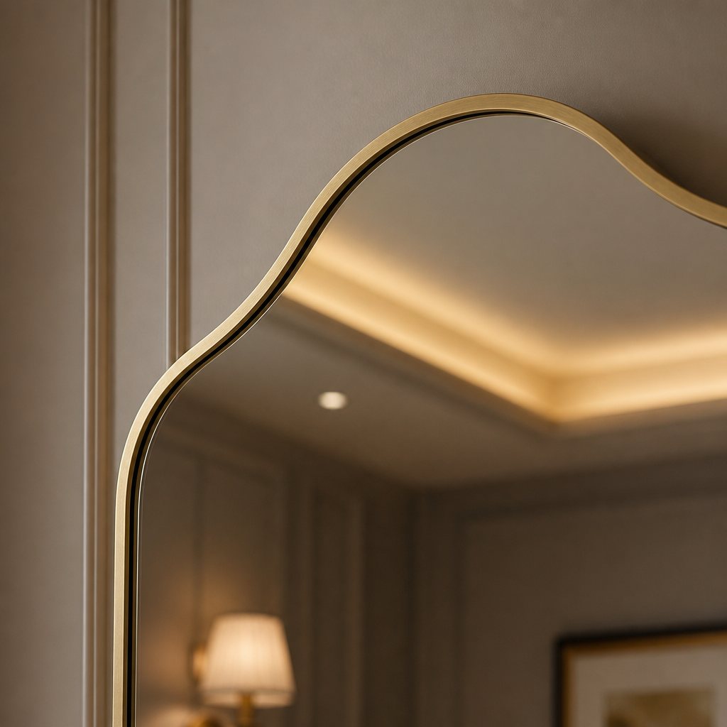 Scalloped Metal Mirror lifestyle view 4