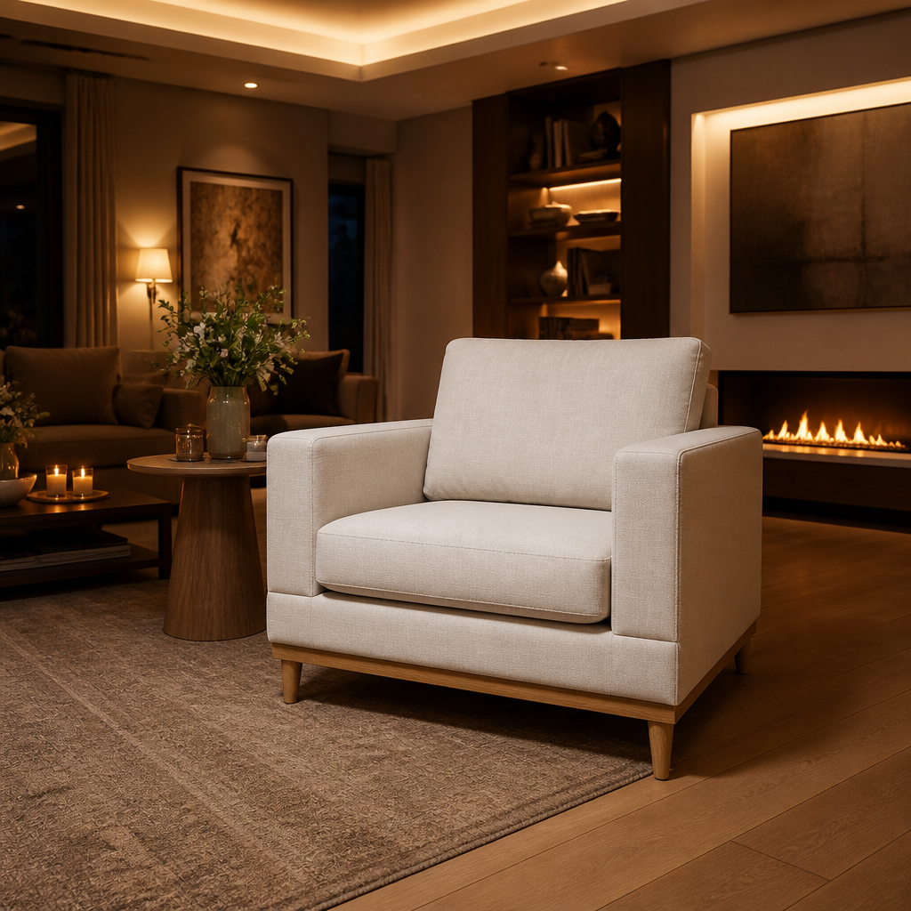 Springwood Linen Accent Chair — lifestyle image 3