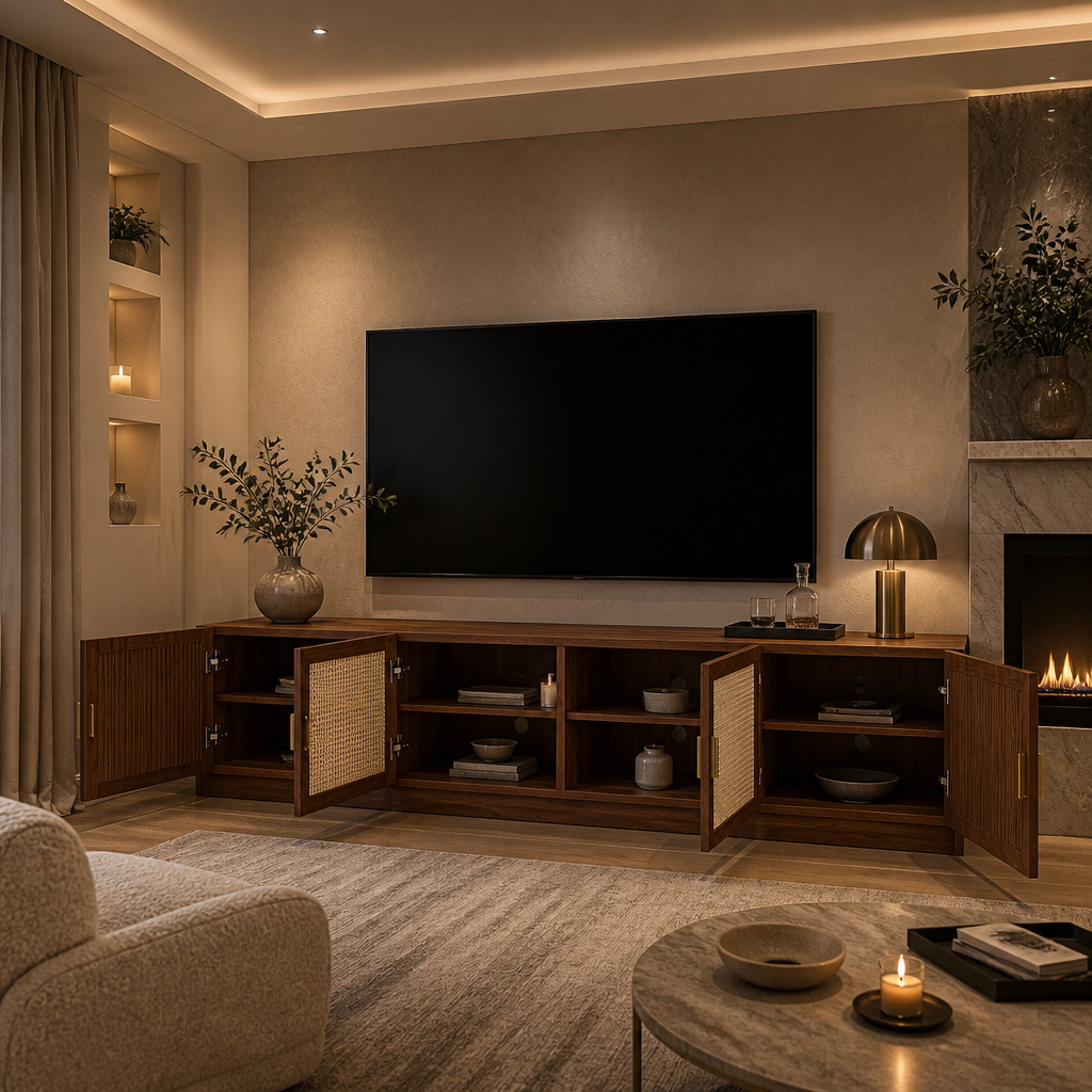 Vintage Rattan TV Stand lifestyle image 4
