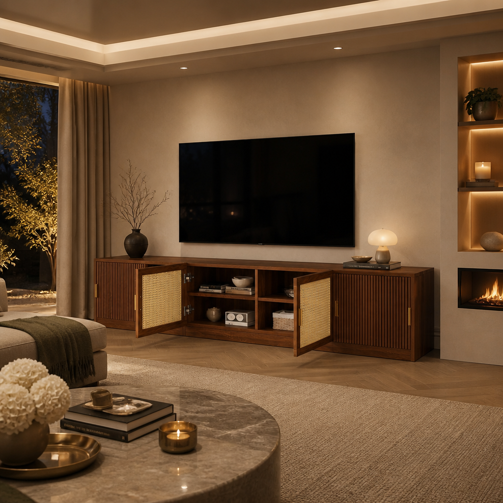 Vintage Rattan TV Stand lifestyle image 5