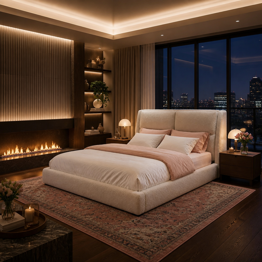 Size Boucle Bed Frame lifestyle image 2