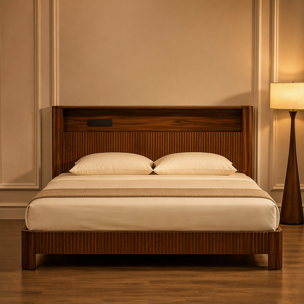 Walnut Bed Frame lifestyle image 1