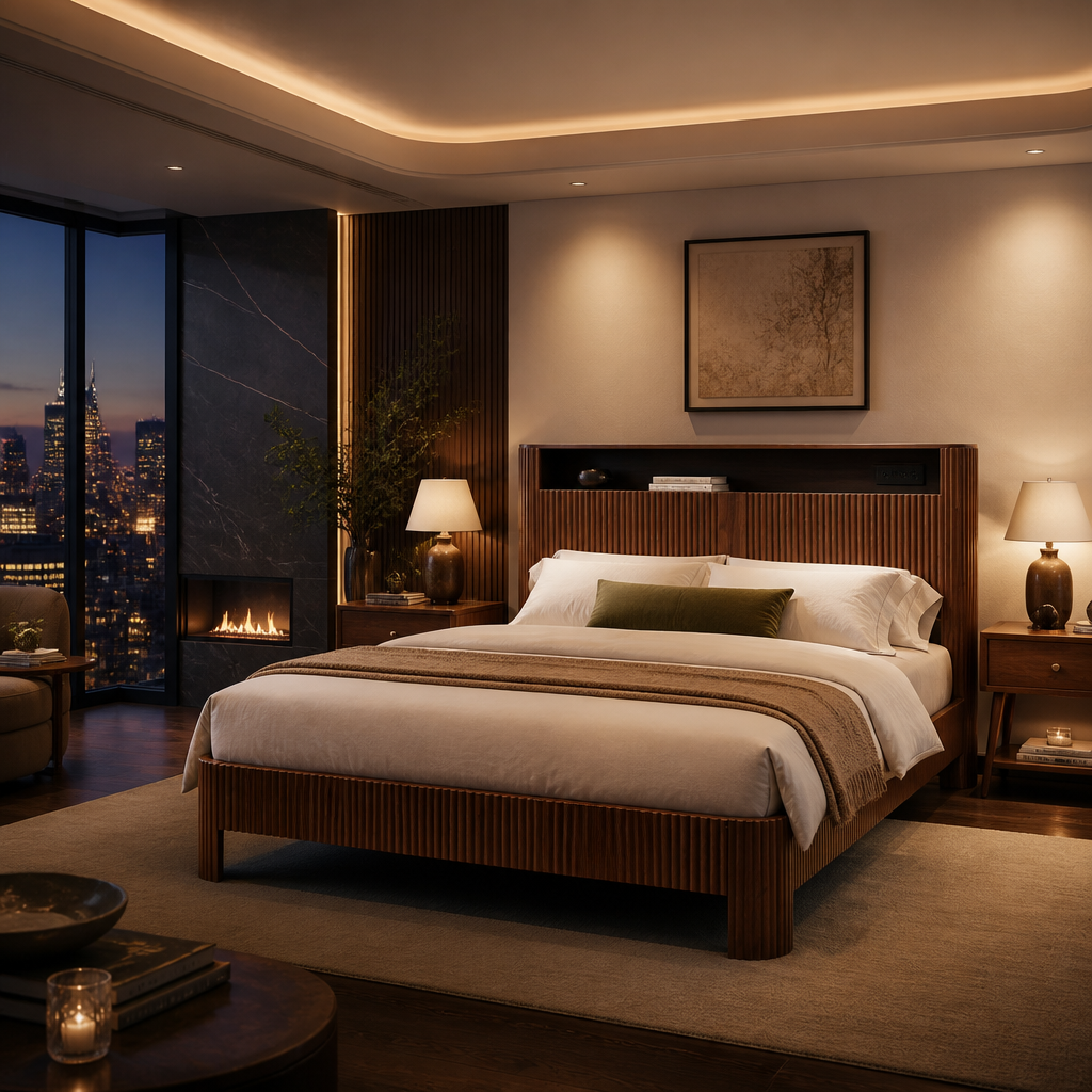 Walnut Bed Frame lifestyle image 2