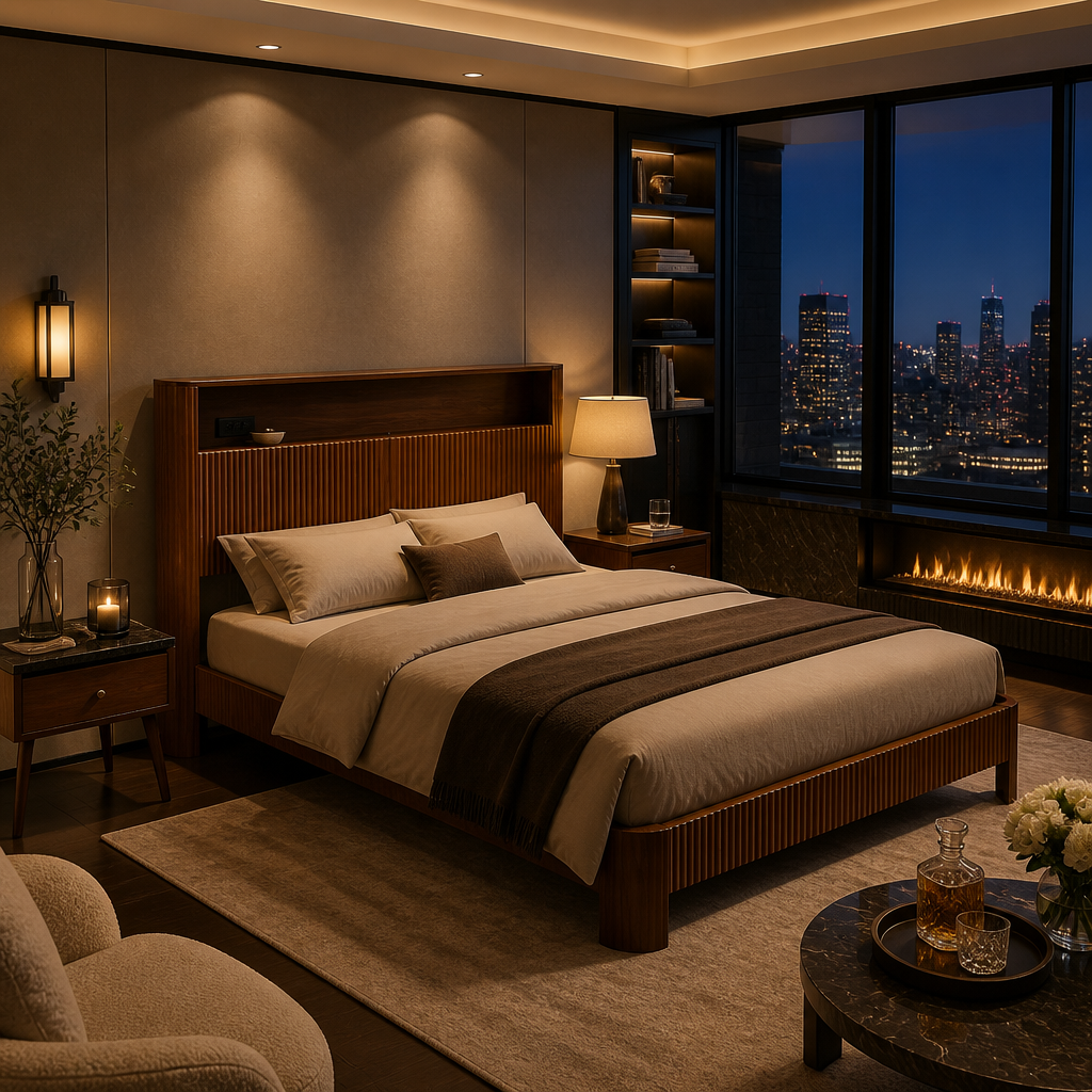 Walnut Bed Frame lifestyle image 3