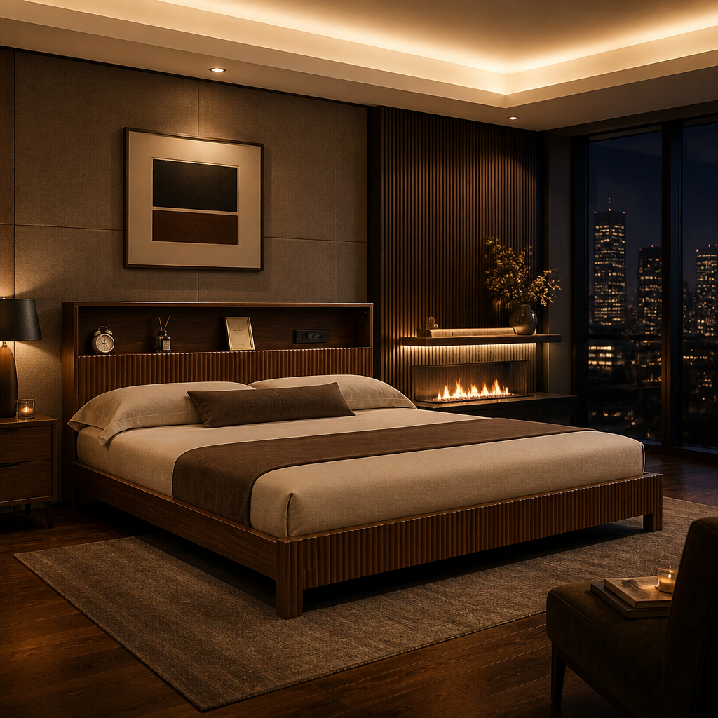 Walnut Bed Frame lifestyle image 4