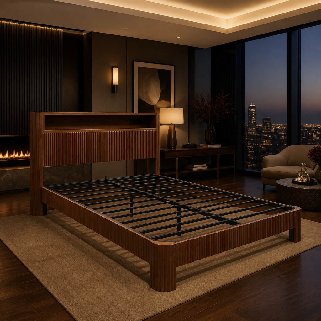 Walnut Bed Frame lifestyle image 5