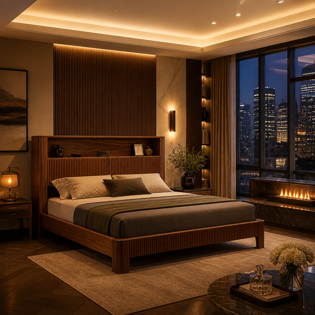 Walnut Bed Frame lifestyle image 6