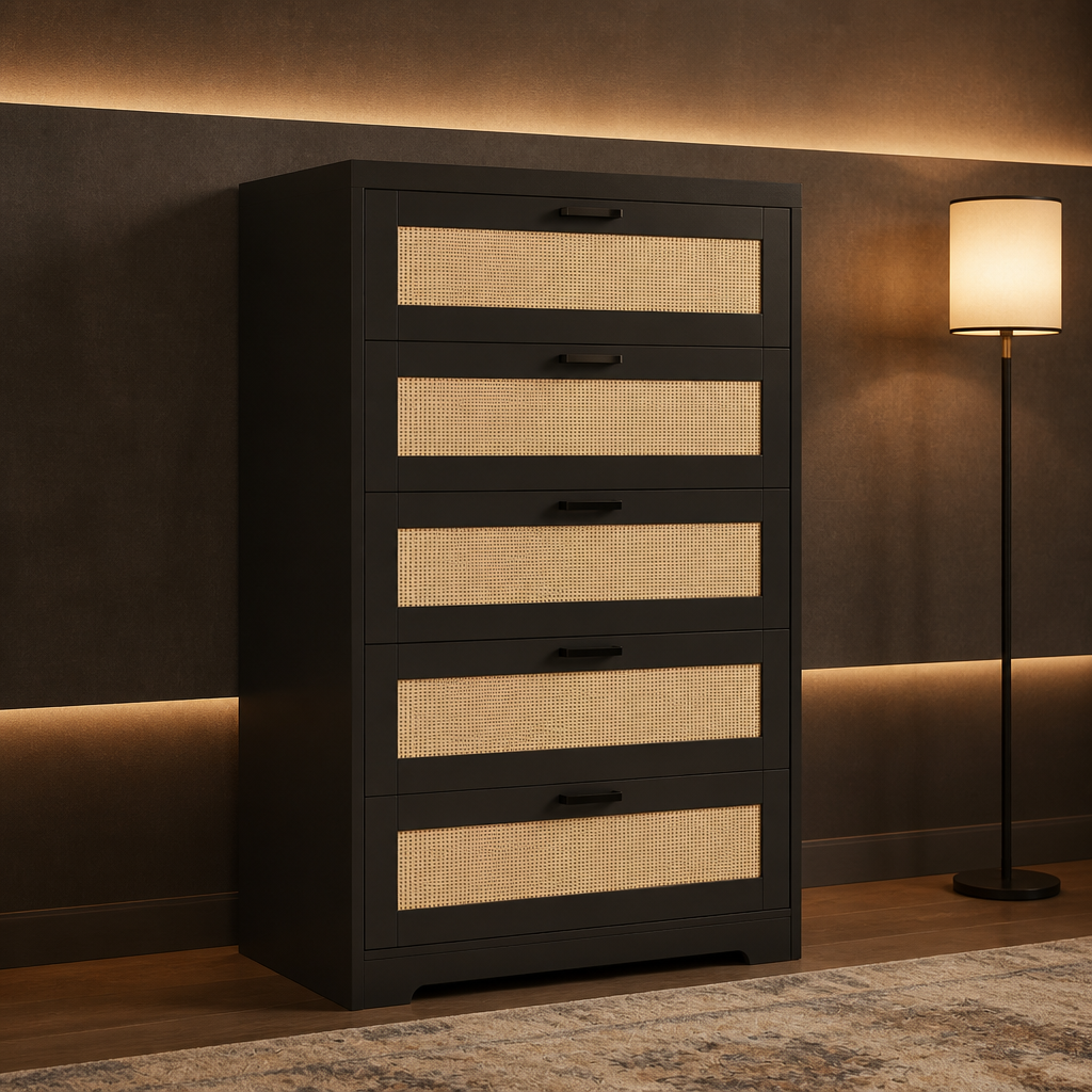 Rattan Black Dresser hero image 1