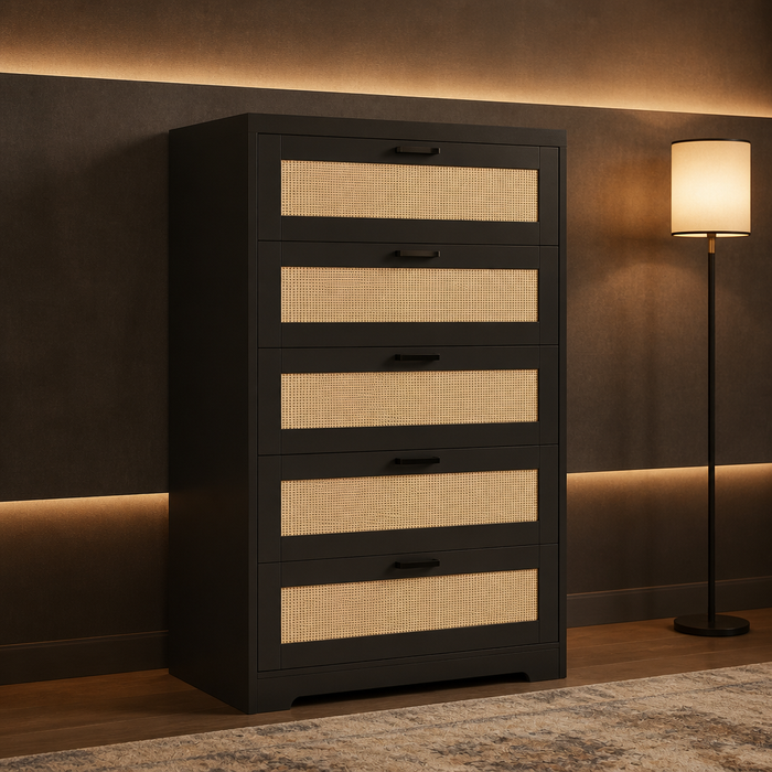 Rattan Black Dresser hero image 1