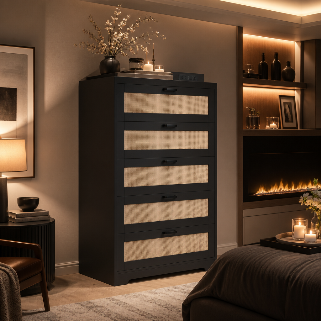 Rattan Black Dresser lifestyle image 6