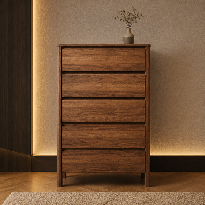 Walnut Mid-Century Dresser — lifestyle image 1