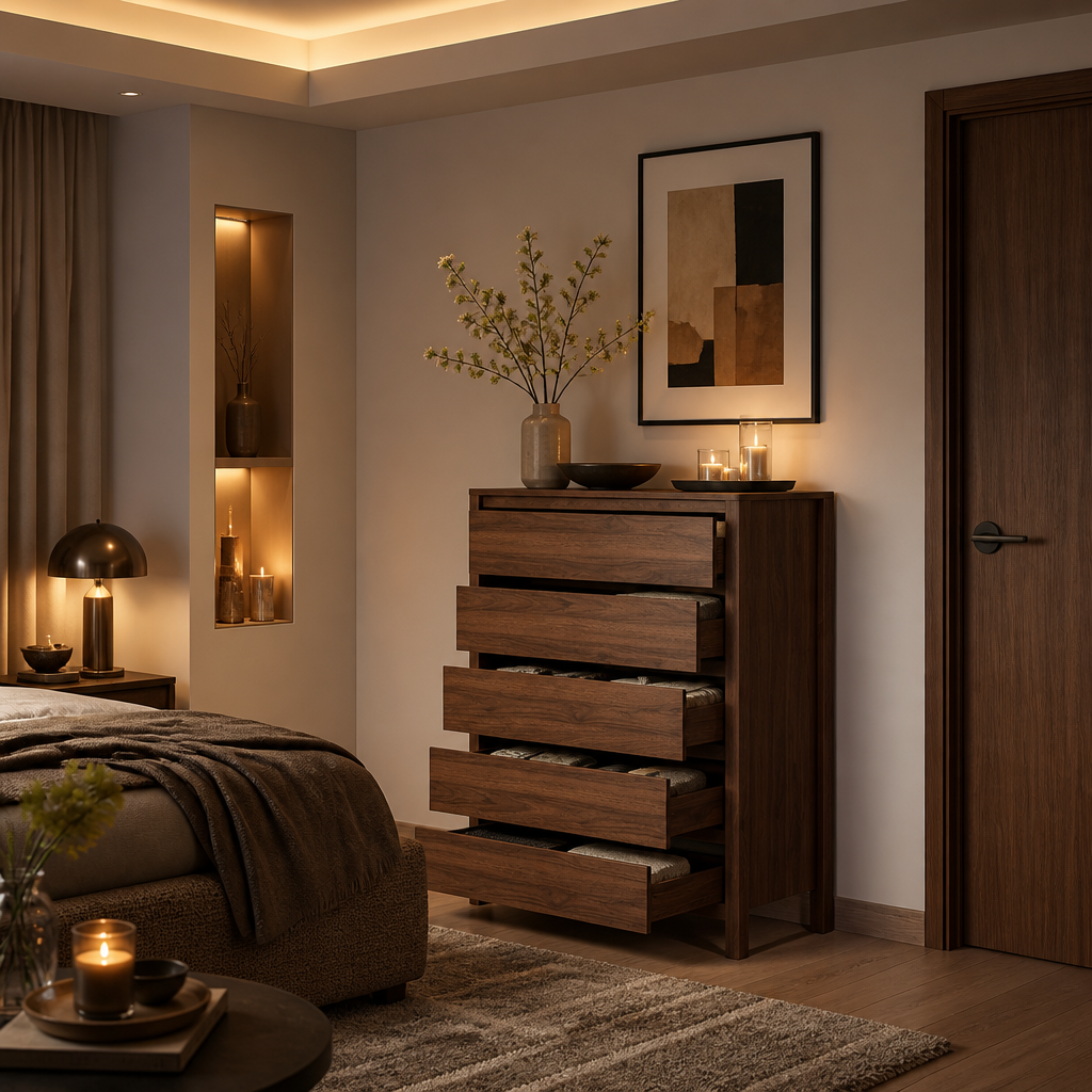 Walnut Mid-Century Dresser — lifestyle image 3