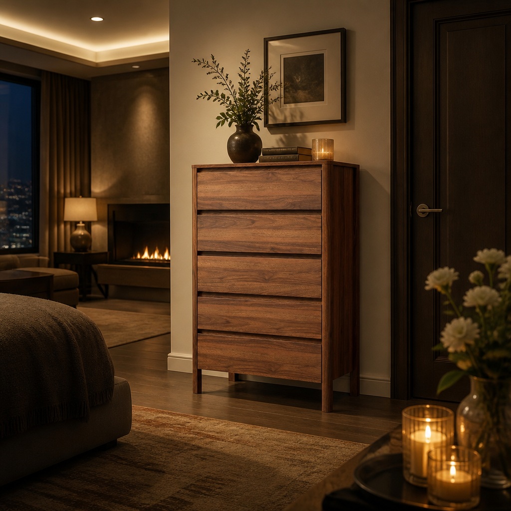 Walnut Mid-Century Dresser — lifestyle image 6