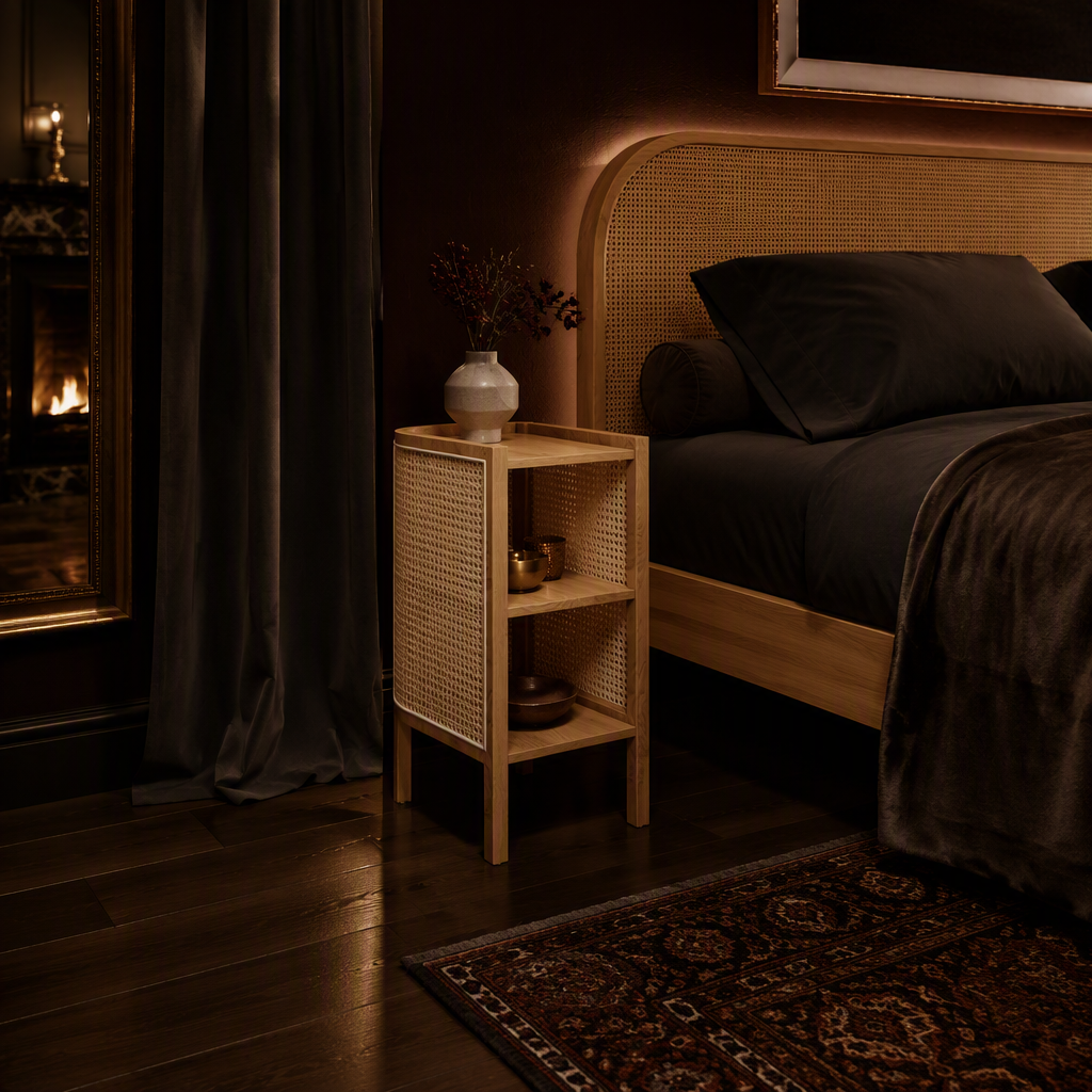 Versailles Rattan Side Table — Oak & Hour lifestyle image 2