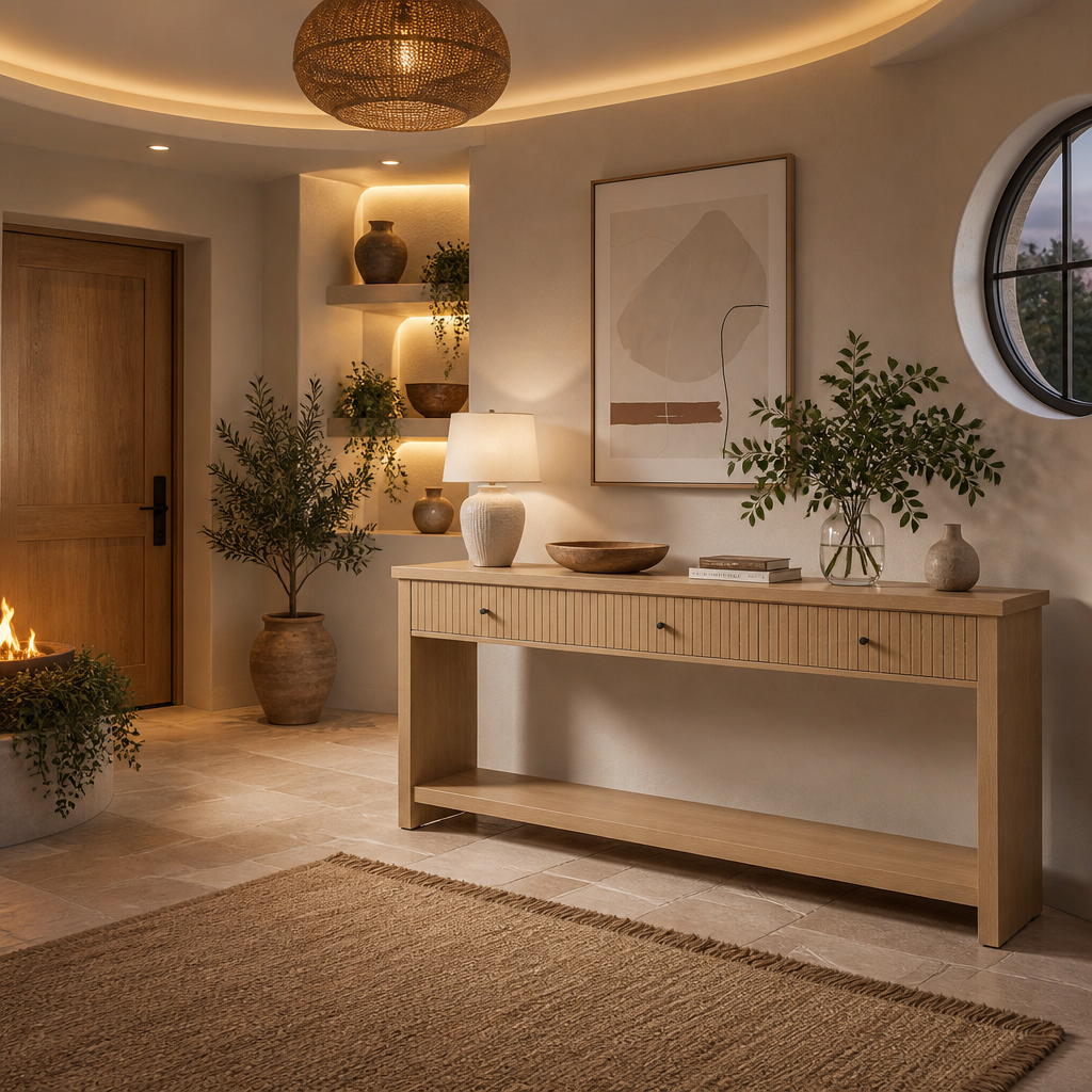 Wood Console Table lifestyle image 6