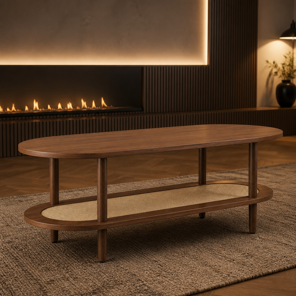 Torus Walnut Coffee Table lifestyle view 1