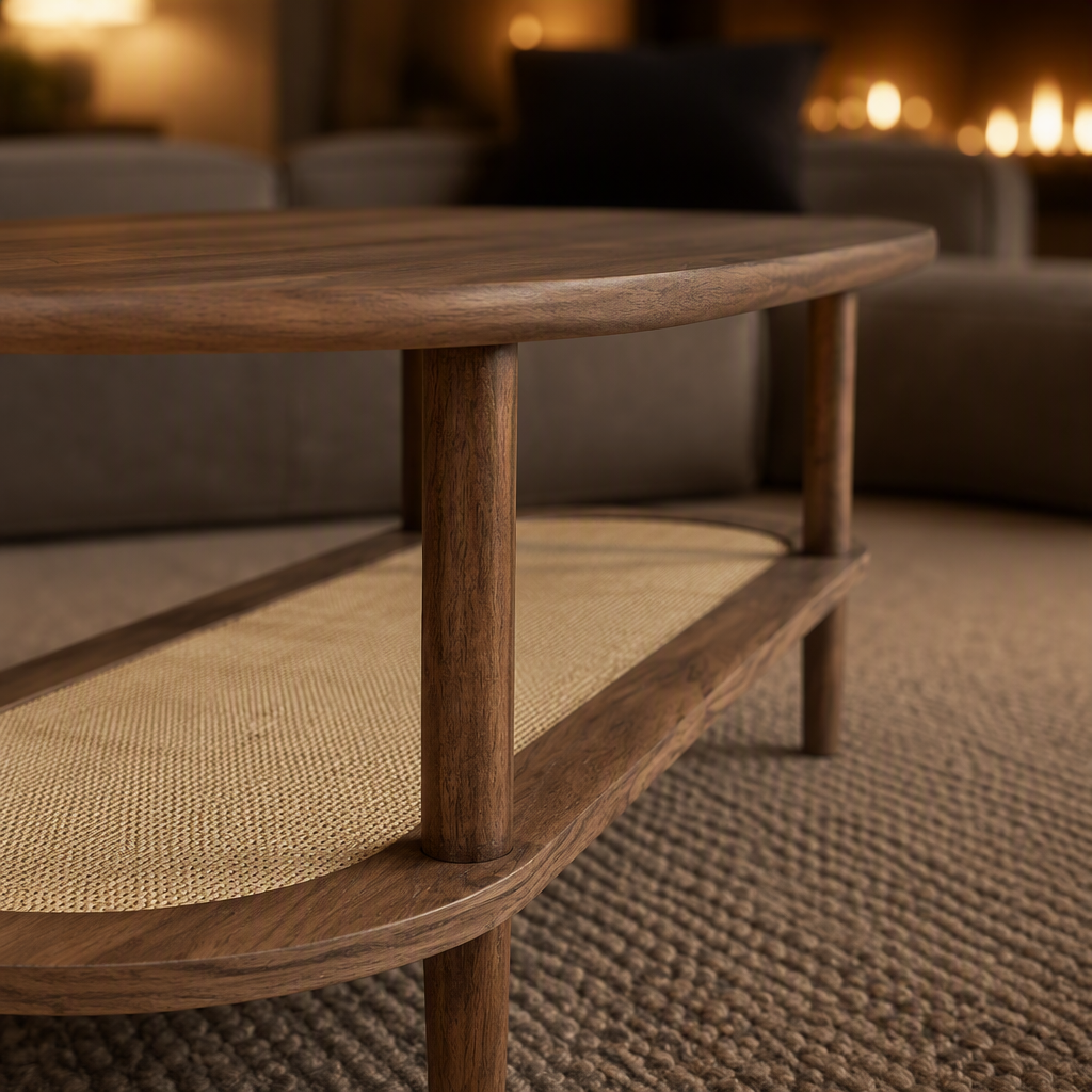 Torus Walnut Coffee Table lifestyle view 4
