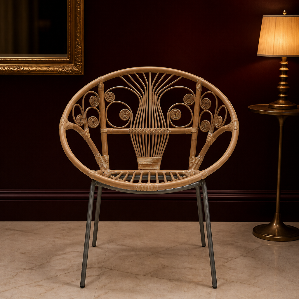 Safavieh Rattan Accent Chair lifestyle view 1