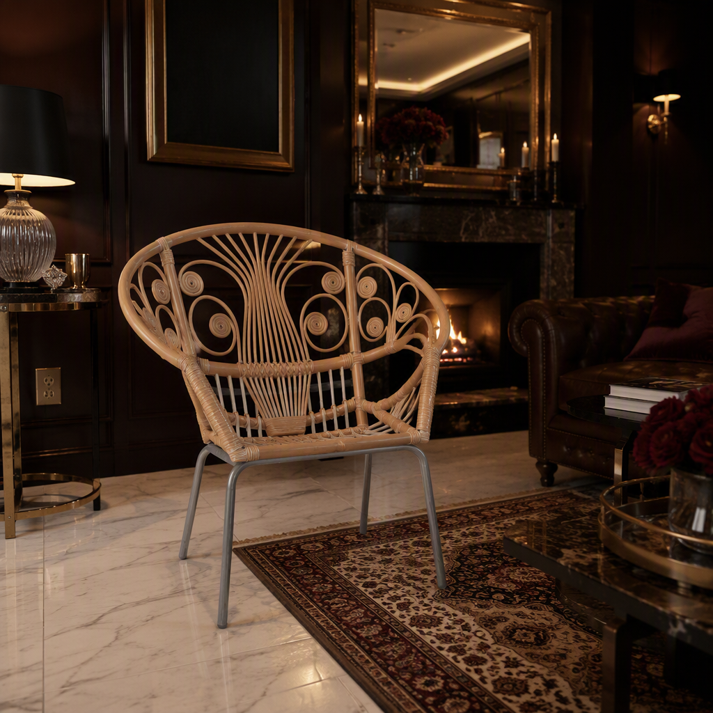 Safavieh Rattan Accent Chair lifestyle view 4