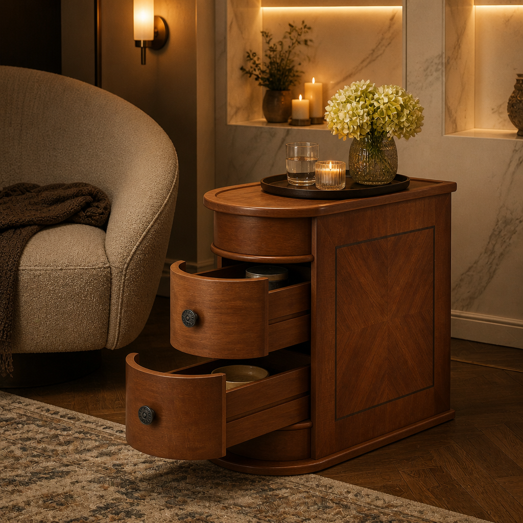 Solid Wood Side Table — lifestyle image 2