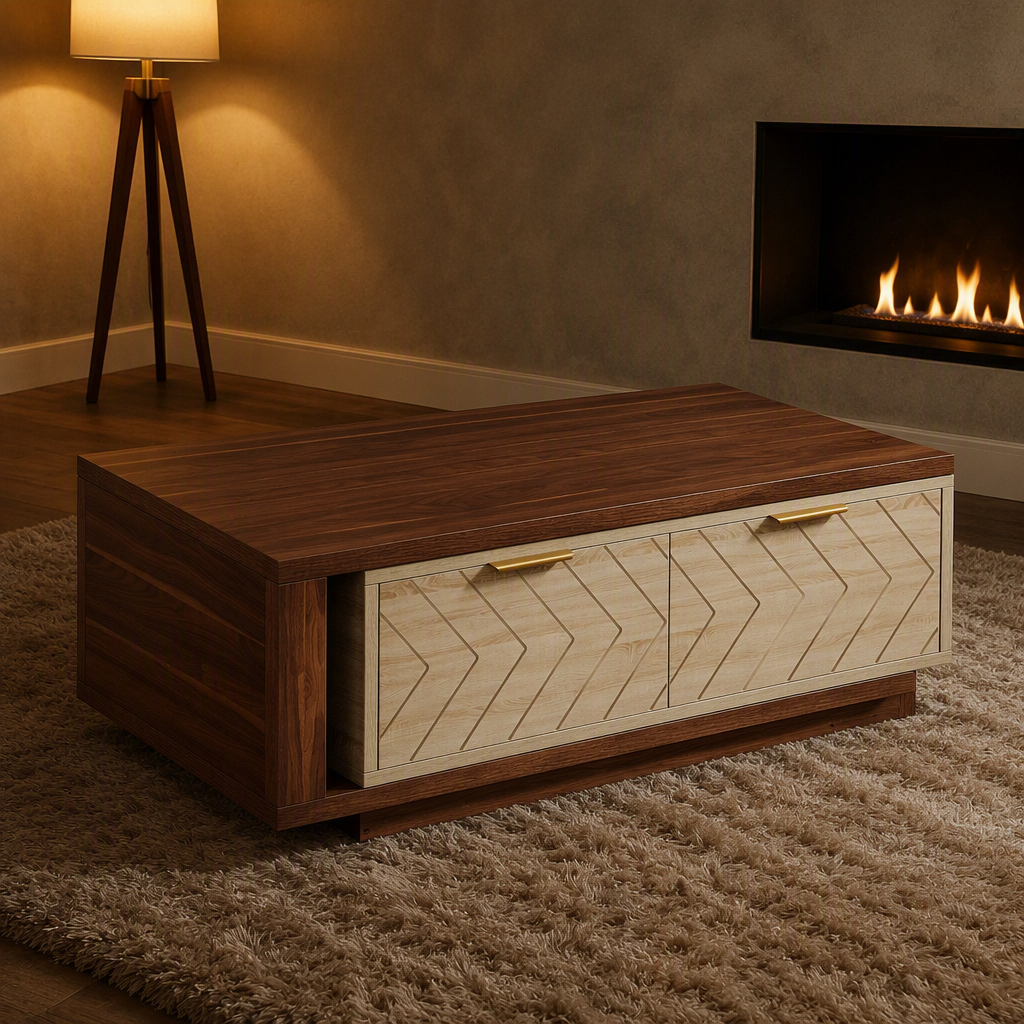 Wood Coffee Table — Oak & Hour lifestyle image 1