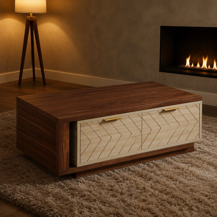 Wood Coffee Table — Oak & Hour lifestyle image 1