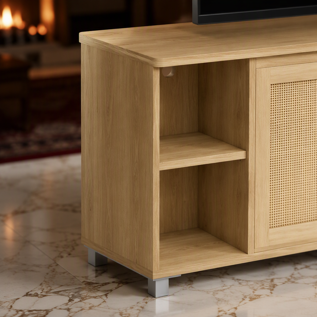 Rattan Natural TV Stand — lifestyle image 5