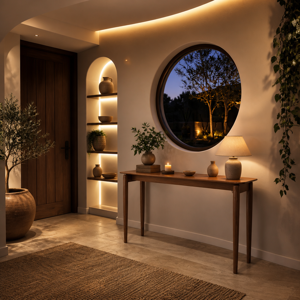 Walnut Console Table lifestyle image 4