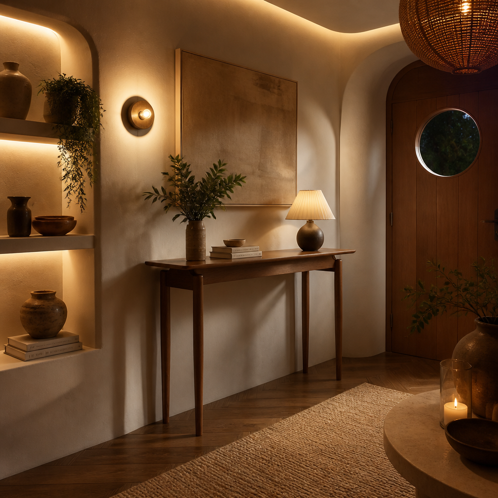 Walnut Console Table lifestyle image 6