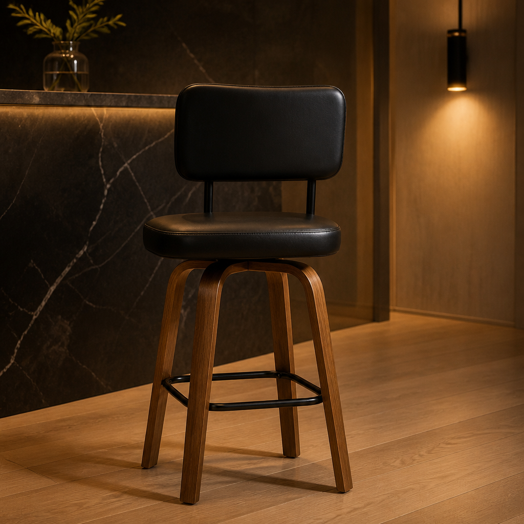 Vegan Leather Bar Stool — lifestyle image 1