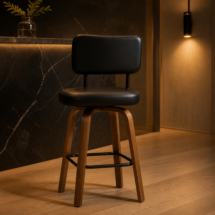Vegan Leather Bar Stool — lifestyle image 1
