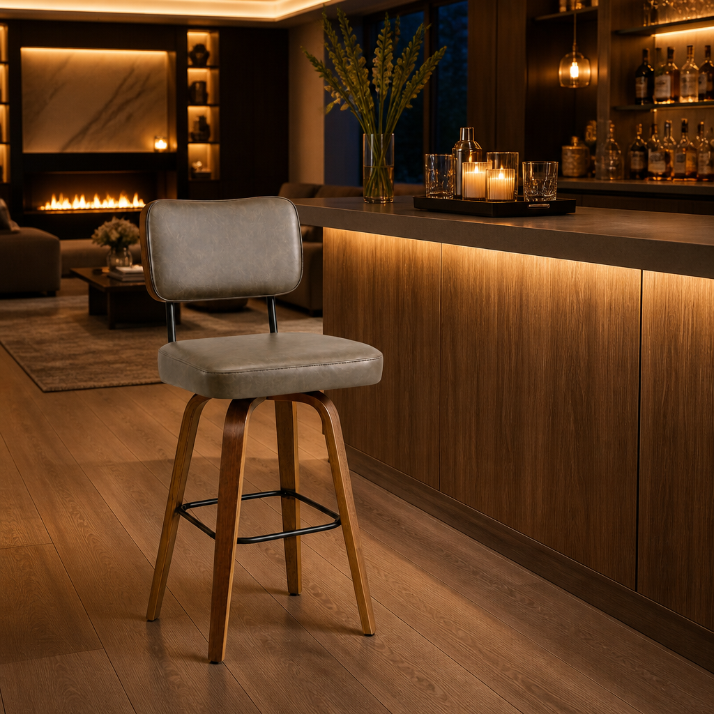 Vegan Leather Bar Stool — lifestyle image 2