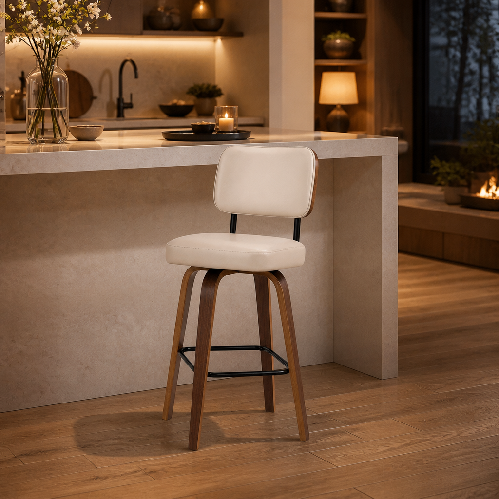 Vegan Leather Bar Stool — lifestyle image 4