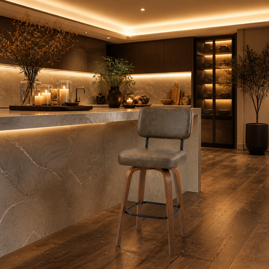 Vegan Leather Bar Stool — lifestyle image 8